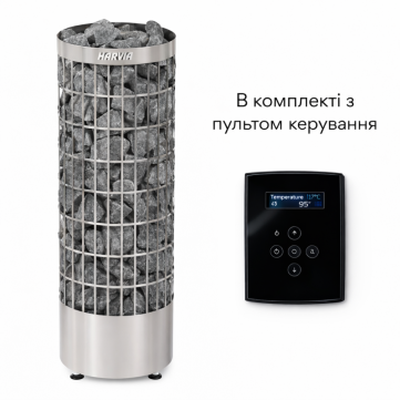 Электрокаменка Harvia Cilindro Steel PC90 EE с пультом управления